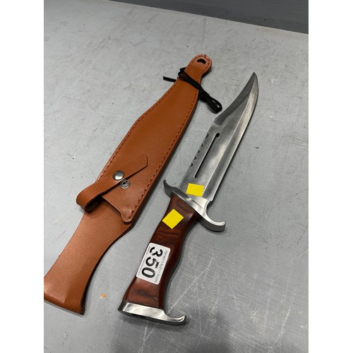 350 - Bowie knife in sheath