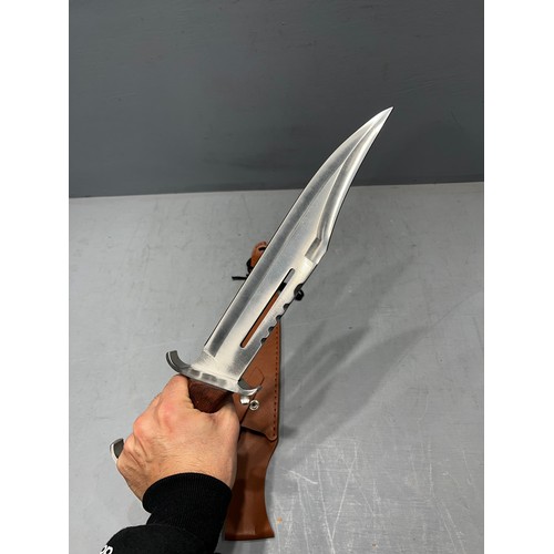 350 - Bowie knife in sheath