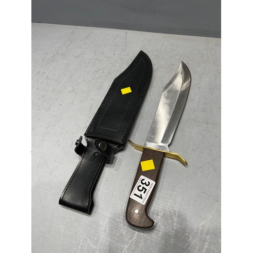 351 - Bowie knife in sheath