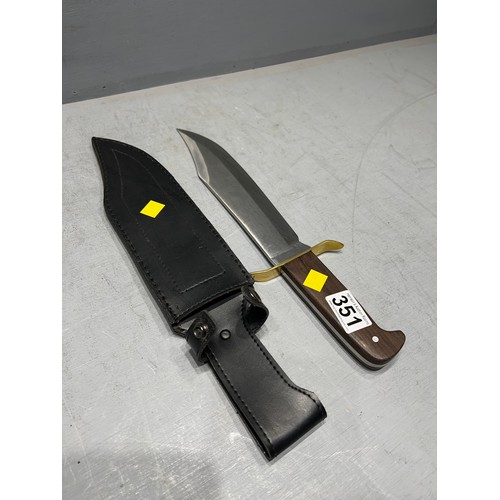 351 - Bowie knife in sheath