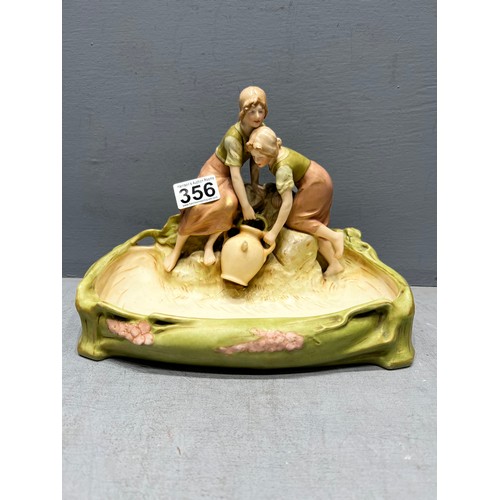 356 - Royal dux art nouveau figurine of women at a well