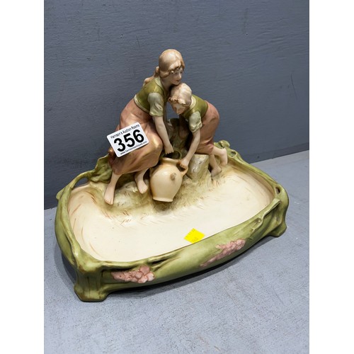 356 - Royal dux art nouveau figurine of women at a well