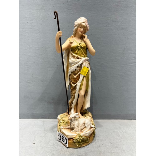 360 - Royal dux figurine shepherd woman