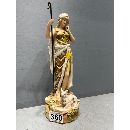 360 - Royal dux figurine shepherd woman