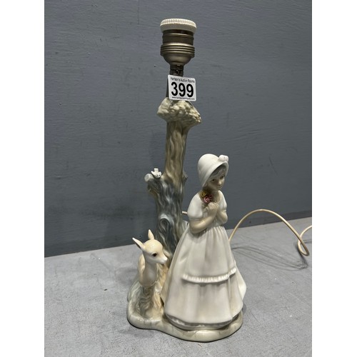 399 - Lamp in style of Lladro