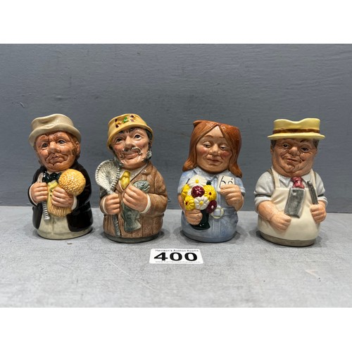 400 - 4 Royal doulton character jugs