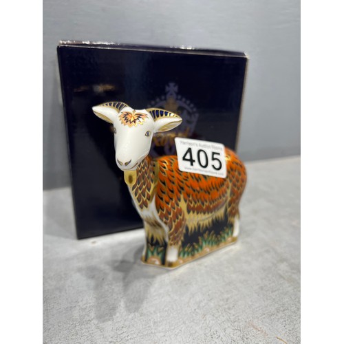 405 - Royal crown derby nanny goat gold stopper boxed