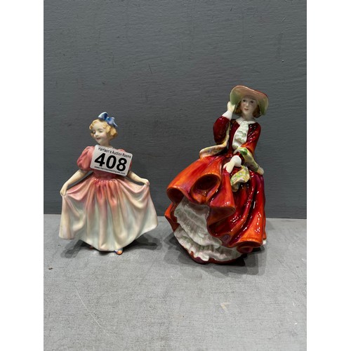 408 - 2 Royal doulton figurines