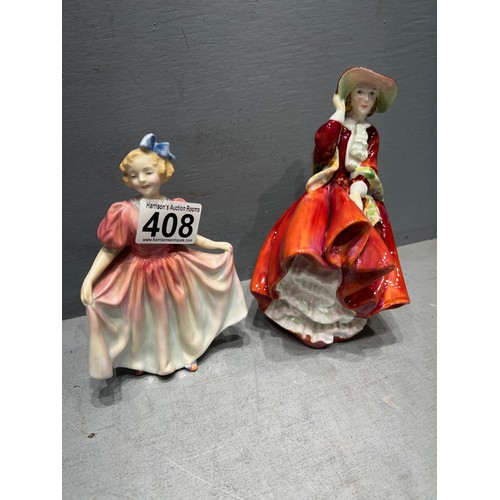 408 - 2 Royal doulton figurines