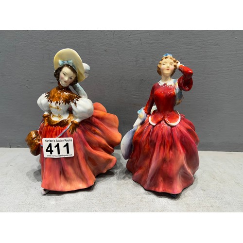 411 - 2 Royal doulton figurines