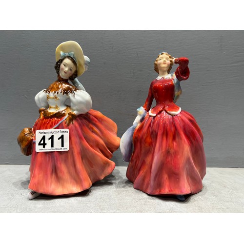 411 - 2 Royal doulton figurines