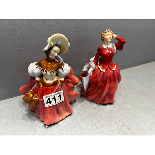 411 - 2 Royal doulton figurines