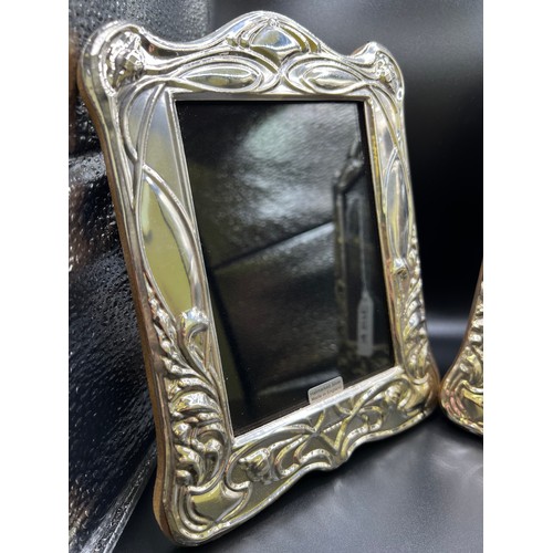 315K - Pair hall marked silver photo frames