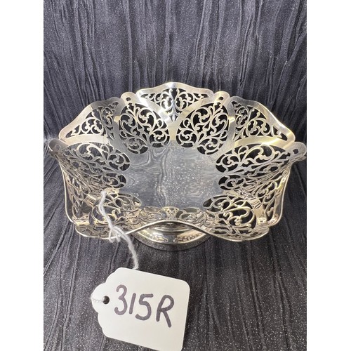 315R - Silver filigree bowl 117g