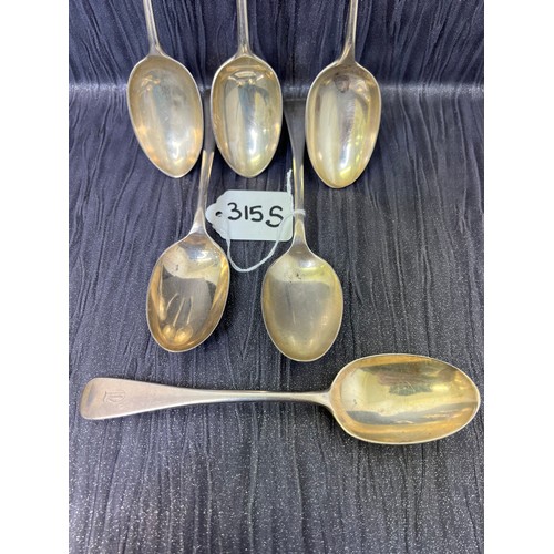 315S - Early silver spoons 300g