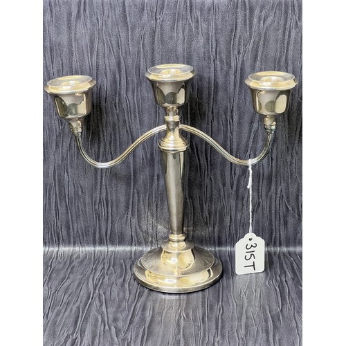 315T - Silver candelabra total weight 487g