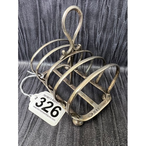 326 - Silver toast rack 103g