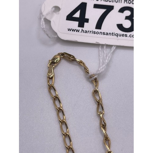 473 - 9ct Gold bracelet 1.4g