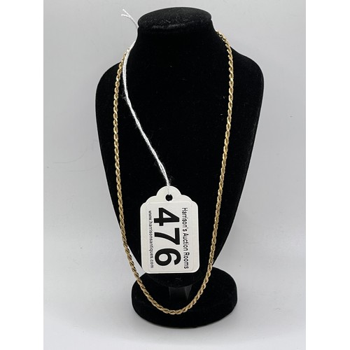 476 - 9ct Gold chain 16