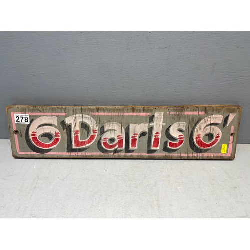 278 - Fairground darts sign