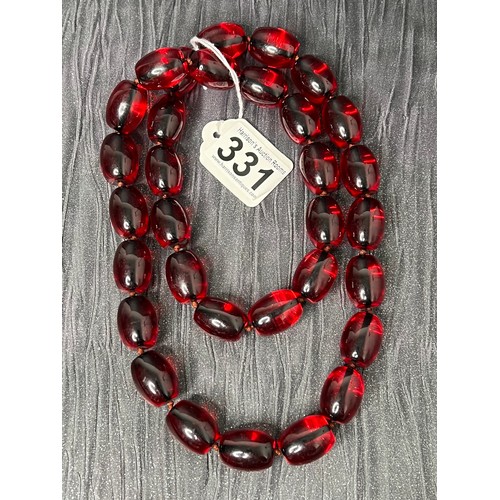 331 - String amber necklace