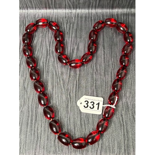 331 - String amber necklace