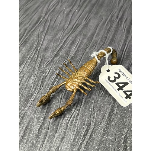 344 - Japanese bronze scorpion