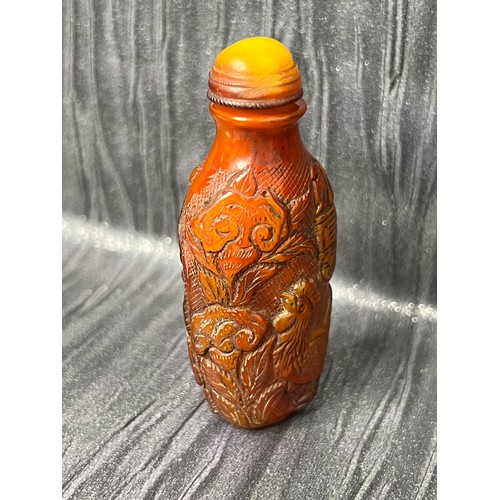 346 - Amber snuff bottle