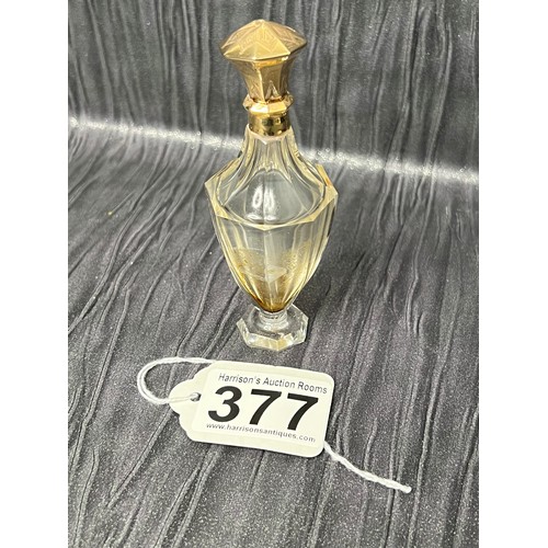 377 - 18ct Gold top scent bottle