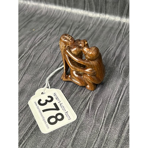 378 - Erotic wood netsuke