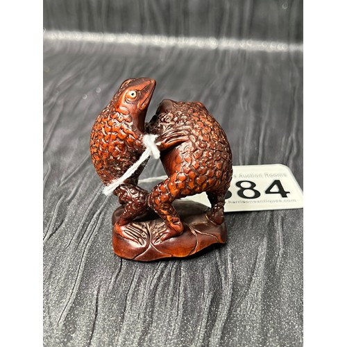 384 - Wood frog netsuke