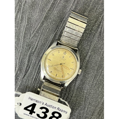 438 - Rolex Oyster model 6082 Case number 721576 patina to the dial