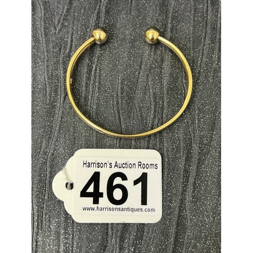 461 - 9ct Gold bangle 4.4g