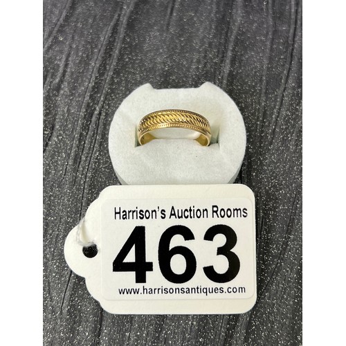 463 - 9ct Gold wedding ring size N 2.3g