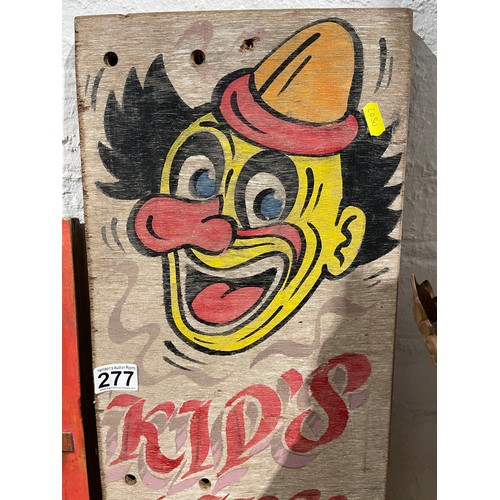 277 - Wooden fairground sign