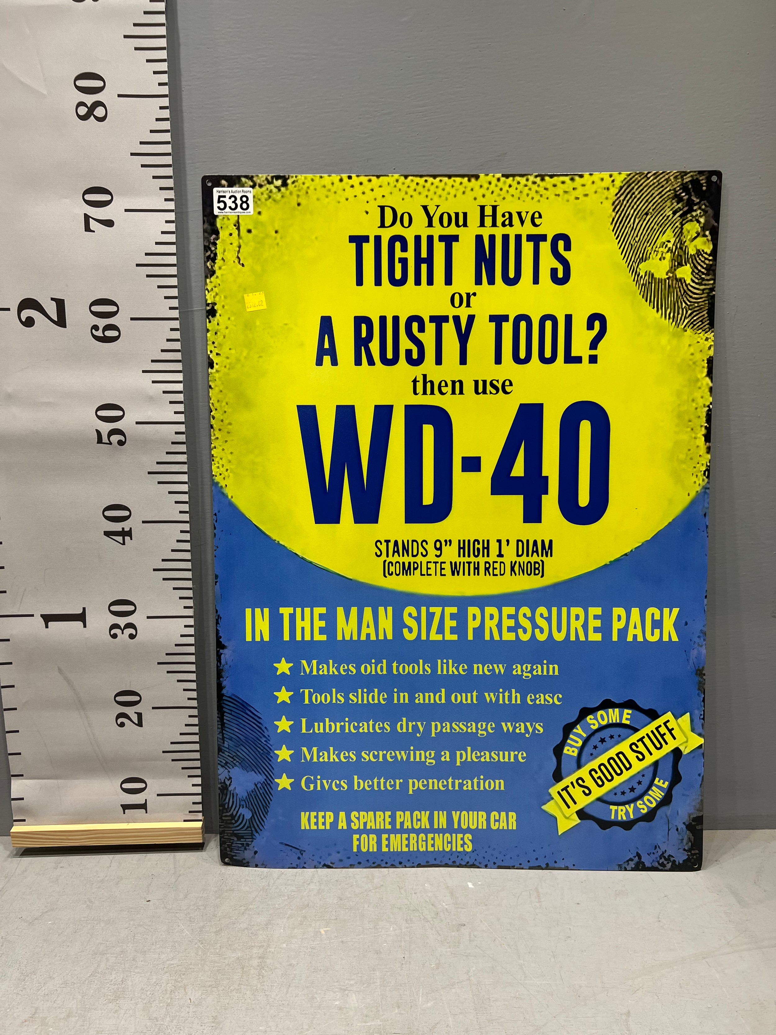 WD40 tin sign