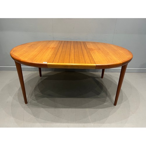 8 - 1960's Danish teak dining table by Vv Mobler Spottrup + leaf