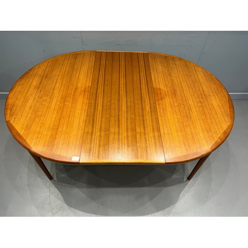 8 - 1960's Danish teak dining table by Vv Mobler Spottrup + leaf