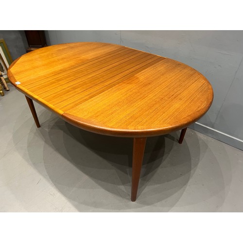 8 - 1960's Danish teak dining table by Vv Mobler Spottrup + leaf