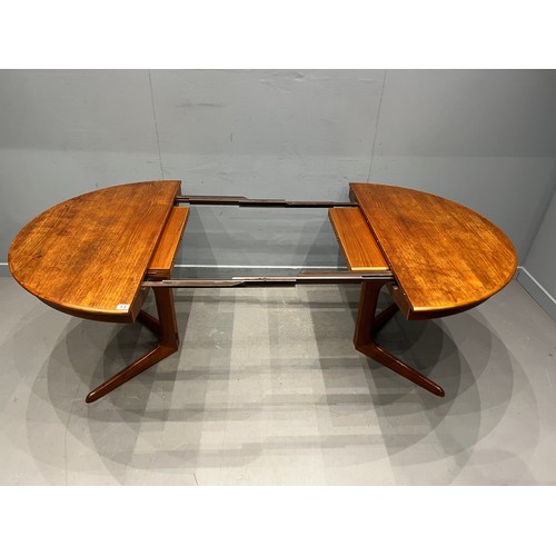 13 - Mid Century teak oval table + 2 leaves
Danish?
closed 48