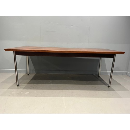 14 - Mid Century Rosewood table with chrome legs believed to be gordon russell ?
79