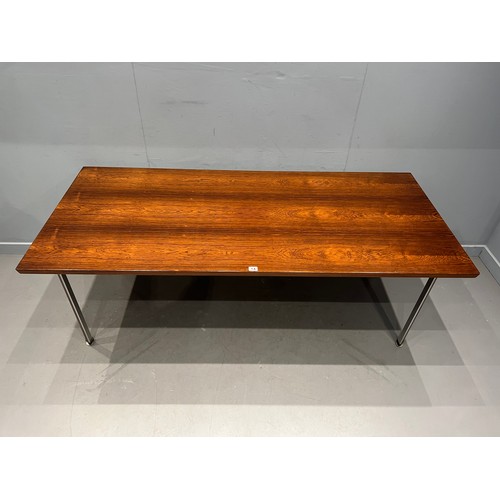 14 - Mid Century Rosewood table with chrome legs believed to be gordon russell ?
79