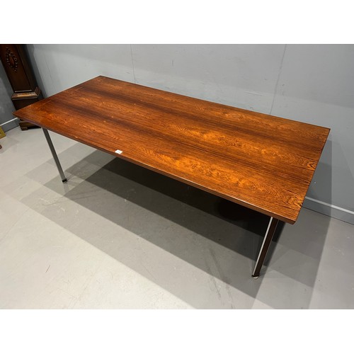 14 - Mid Century Rosewood table with chrome legs believed to be gordon russell ?
79