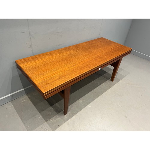 19 - Danish Mid Century 'elevator' table metamorphic by Trion.