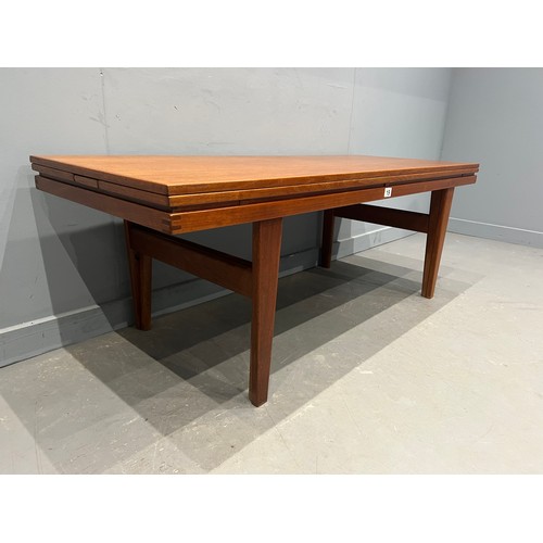 19 - Danish Mid Century 'elevator' table metamorphic by Trion.