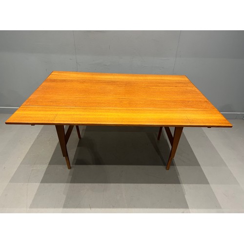 19 - Danish Mid Century 'elevator' table metamorphic by Trion.