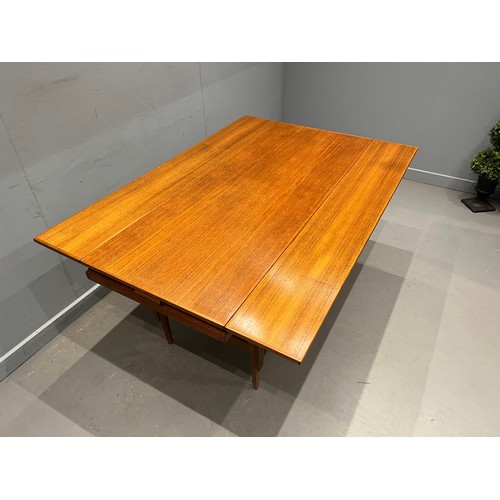 19 - Danish Mid Century 'elevator' table metamorphic by Trion.