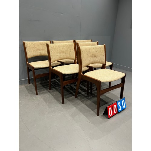 30 - 6 Danish dining chairs model 89 by erik buch for anderstrup