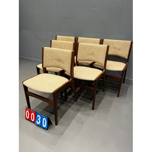 30 - 6 Danish dining chairs model 89 by erik buch for anderstrup