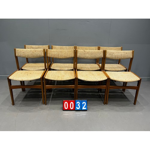 32 - Set of 8 erik buch for anderstrup dining chairs